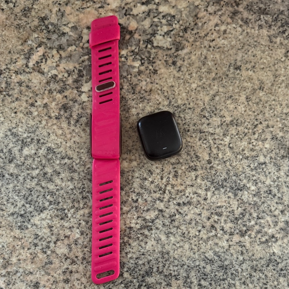 WHOOP 4.0! Vibrant Pink Smartwatch Band with Black Case